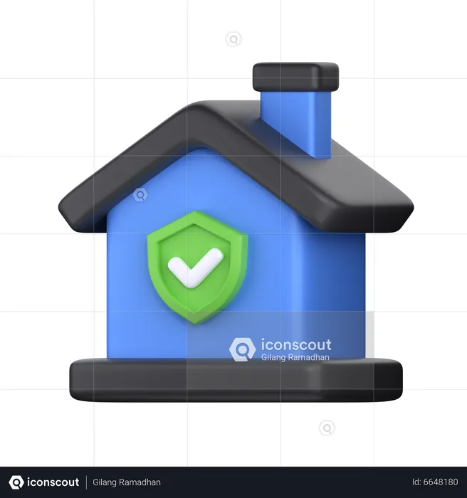 Protección del hogar  3D Icon