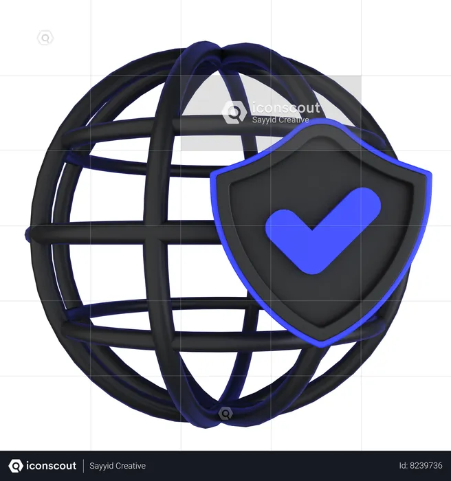 Protección del navegador  3D Icon