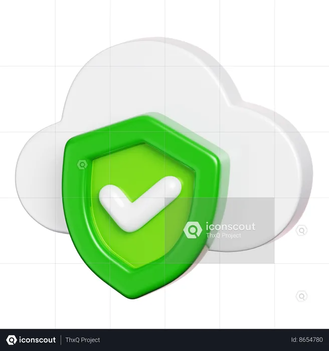 Protección en la nube  3D Icon