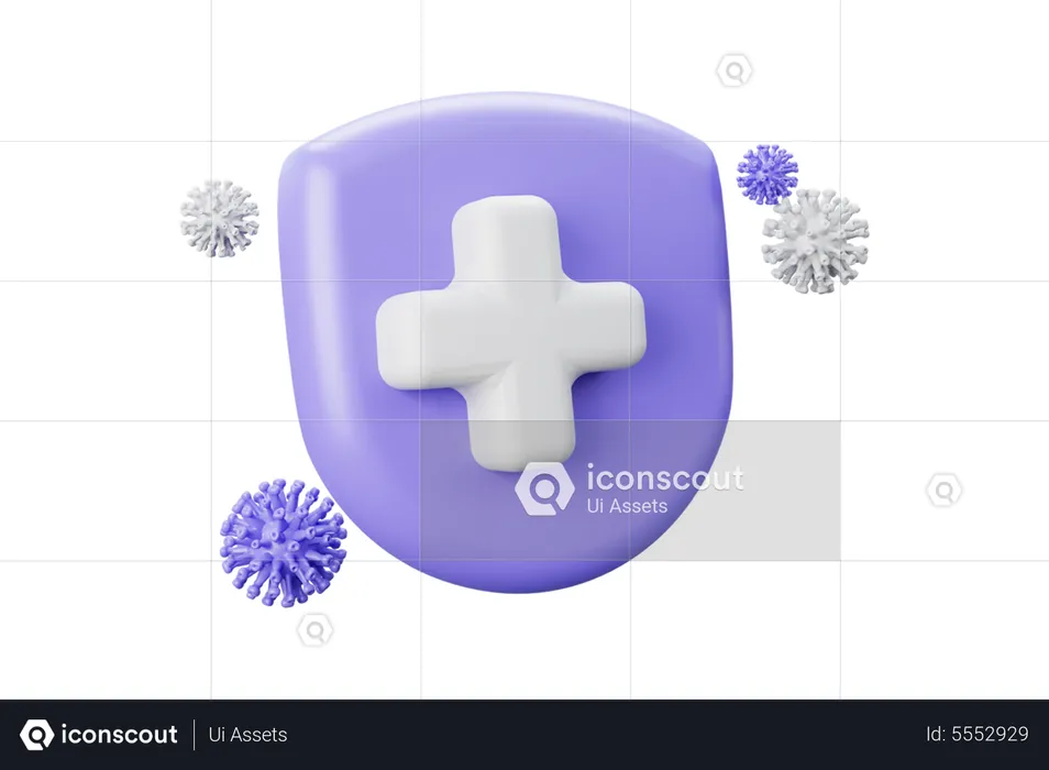 Protección contra el virus  3D Icon