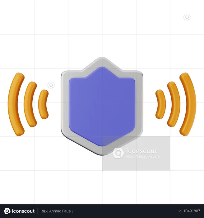 Protección wifi shield  3D Icon