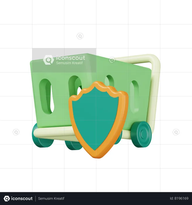 Protect Cart  3D Icon