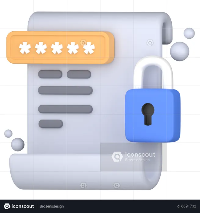 Protected documents  3D Icon