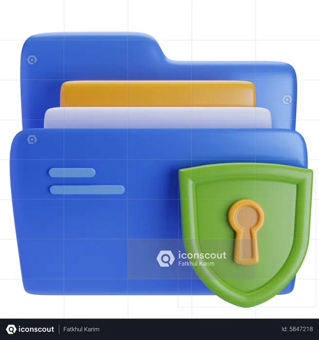 Protected folder  3D Icon