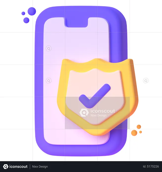 Protected Phone  3D Icon