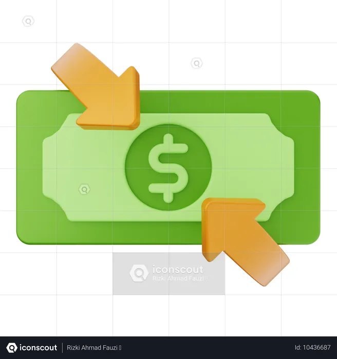 Protection argent dollar  3D Icon