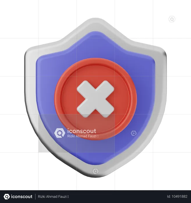 Échec de la protection du bouclier  3D Icon