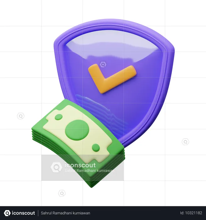 Protection de l'argent  3D Icon