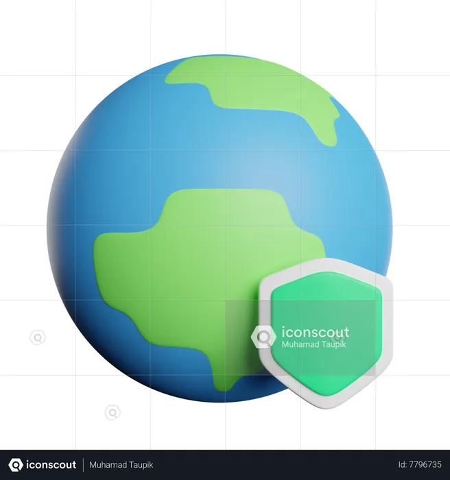 Protection environnementale  3D Icon