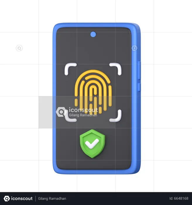 Protection des empreintes digitales  3D Icon