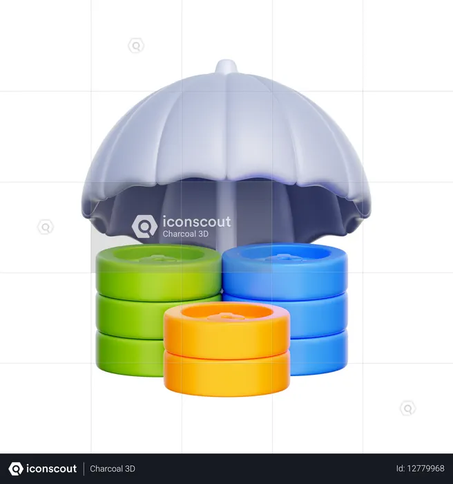 Parapluie de protection des actifs  3D Icon