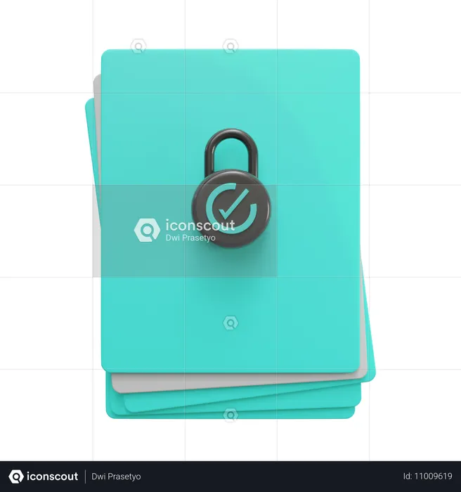 Protection des documents  3D Icon