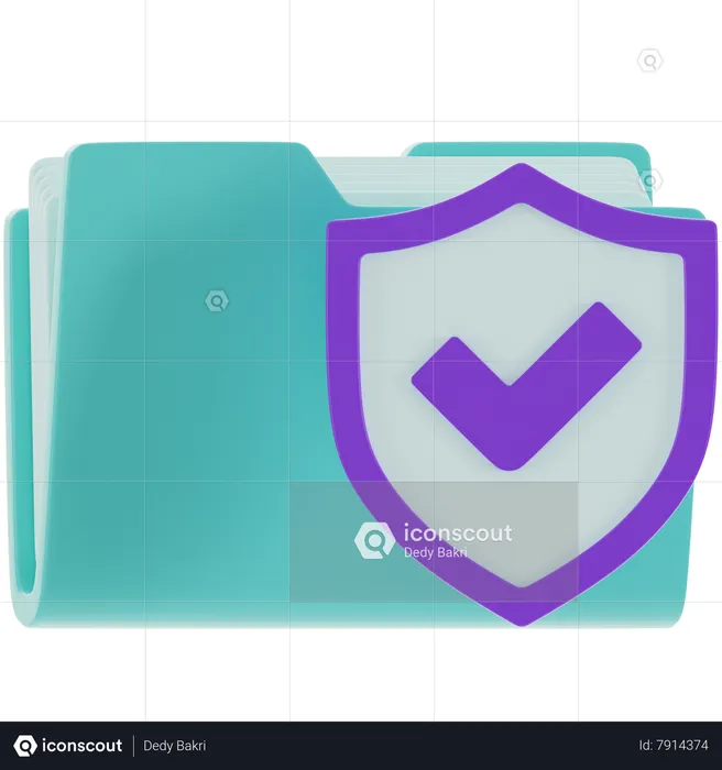 Protection des documents  3D Icon