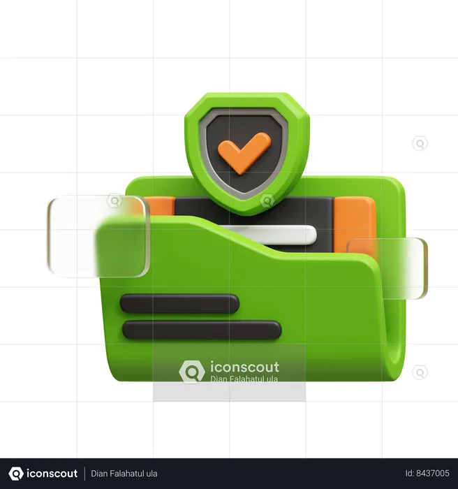 Protection des données  3D Icon