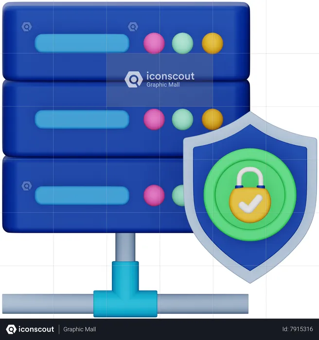 Protection des données  3D Icon