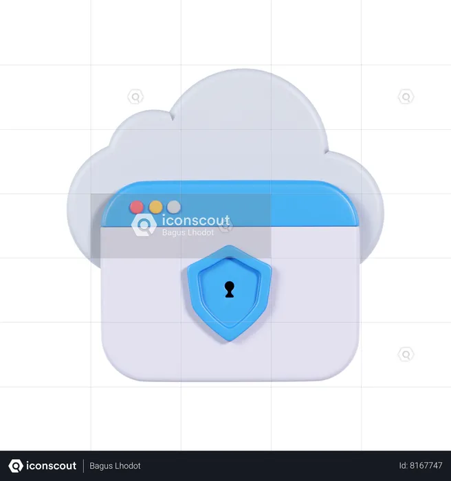 Protection des données dans le cloud  3D Icon