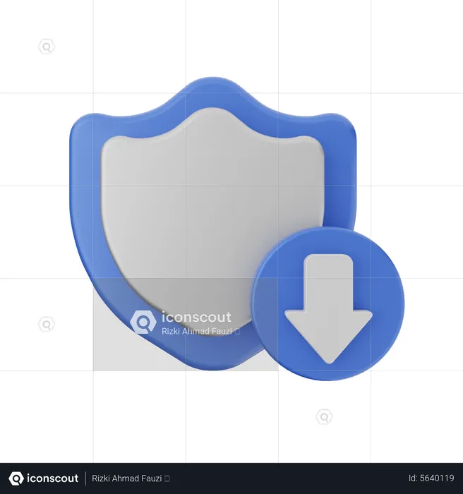 Protection Download  3D Icon