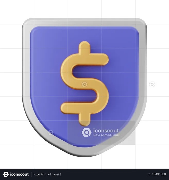 Protection du bouclier de paiement  3D Icon