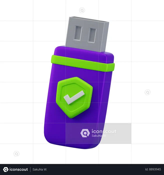 Protection du lecteur USB  3D Icon