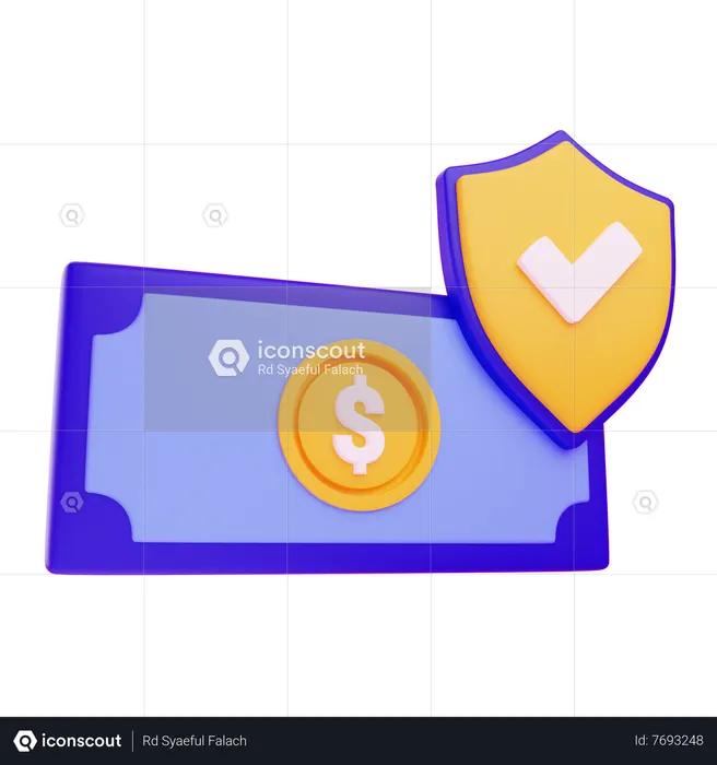 Protection du dollar  3D Icon