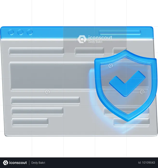 Protection du site Web 2  3D Icon