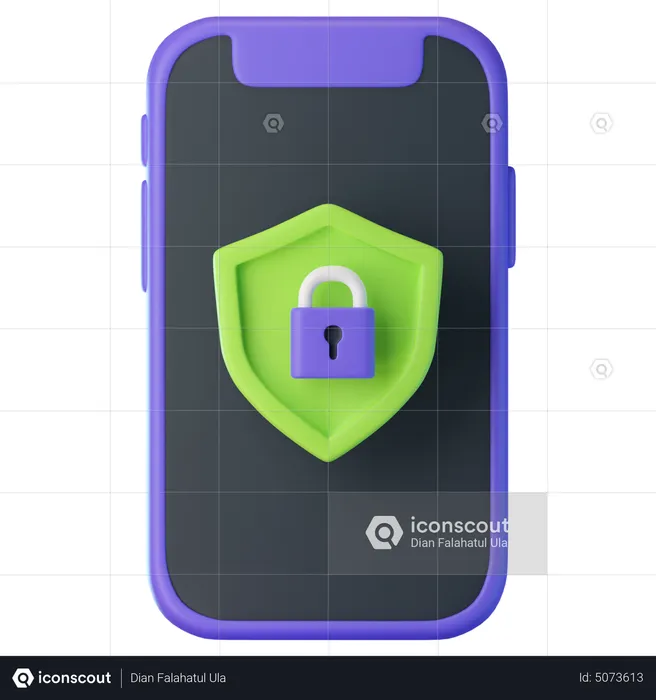 Protection mobile  3D Icon