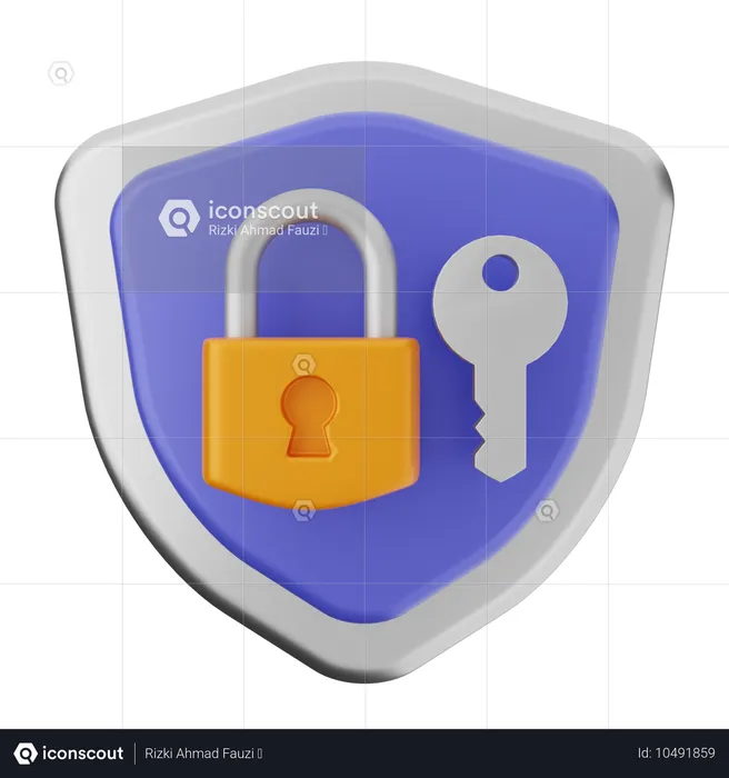 Protection par mot de passe  3D Icon