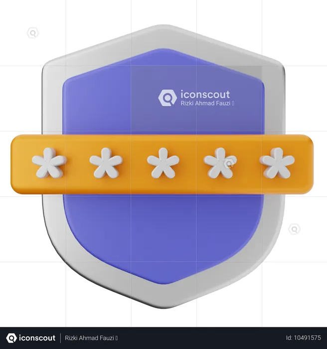 Protection par mot de passe  3D Icon