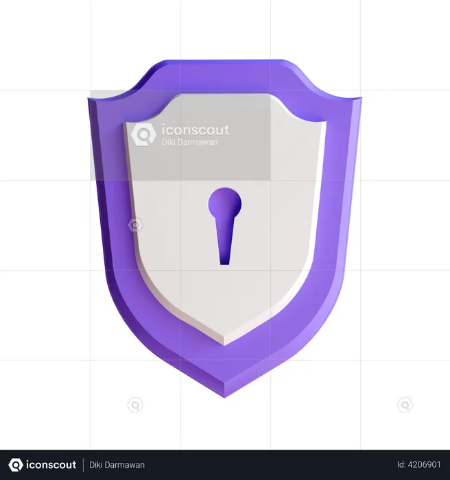 Protection Shield  3D Illustration