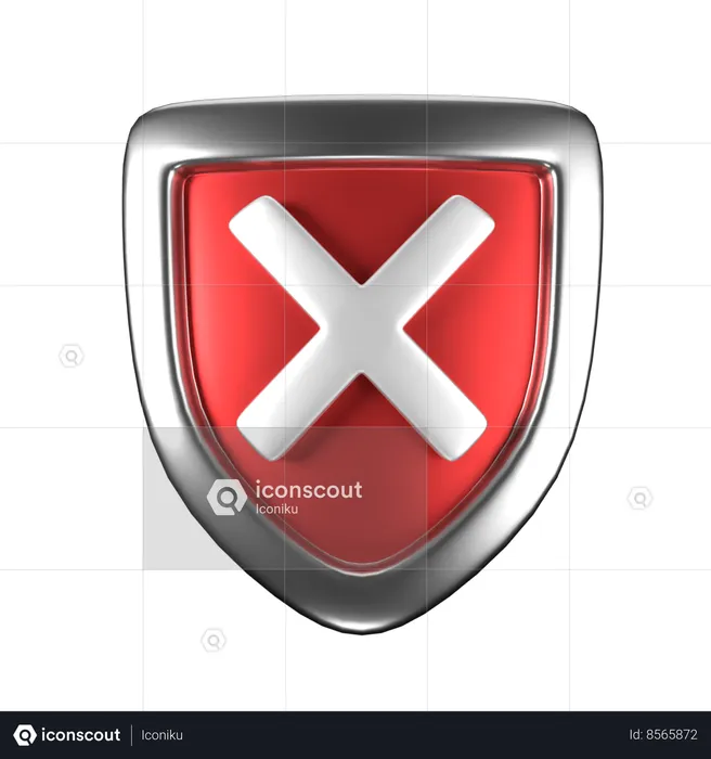 Protection shield Off  3D Icon