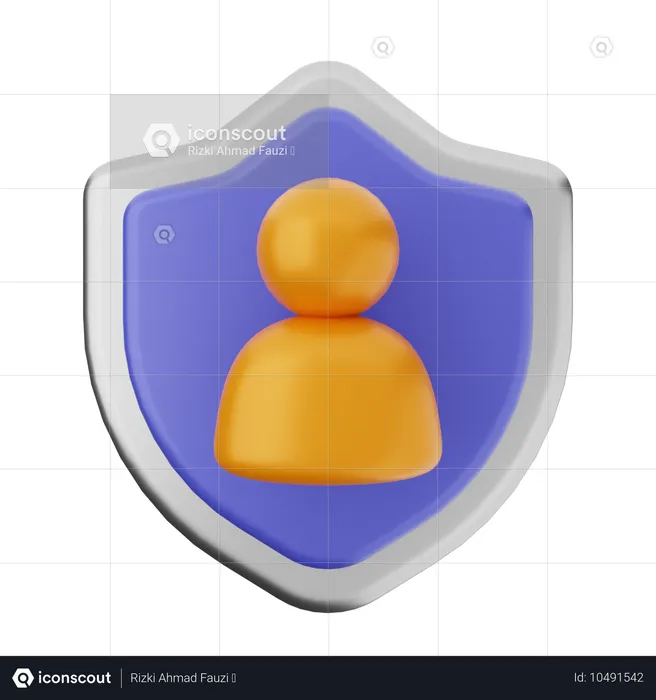 Protection du bouclier utilisateur  3D Icon