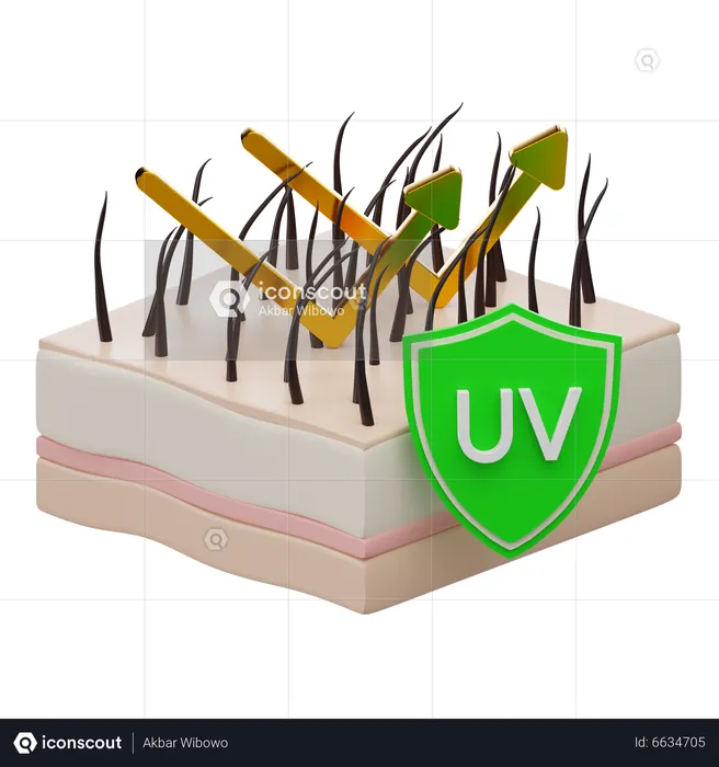 Protection UV  3D Icon