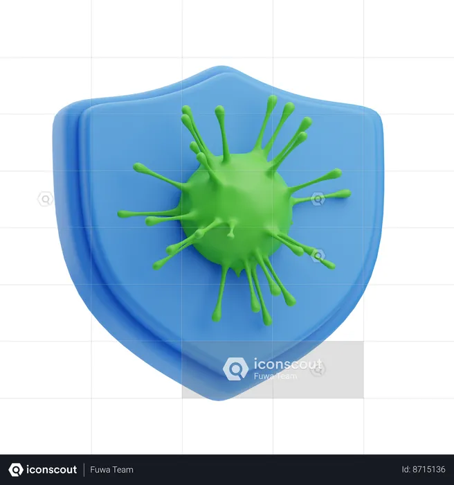 Protection contre le virus  3D Icon