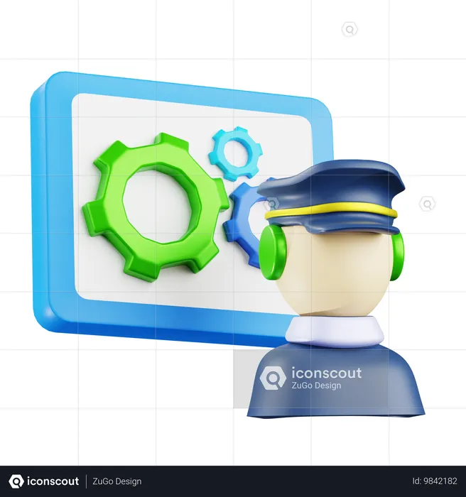 Sistema protegido  3D Icon