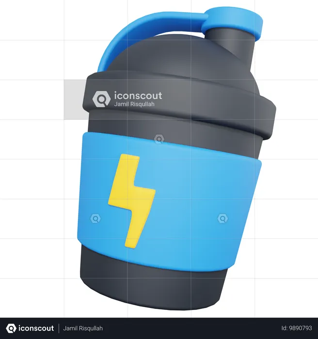 Protein Shake Bottle  3D Icon