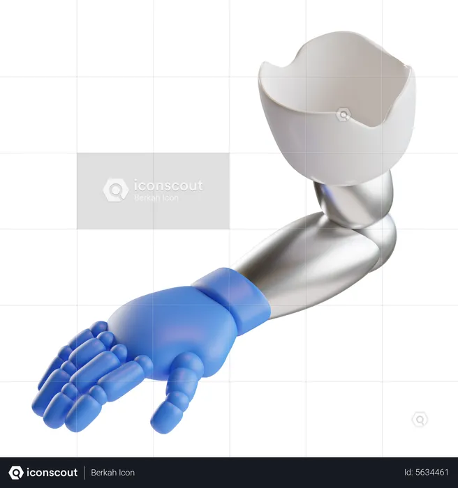 Mano protésica del brazo  3D Icon