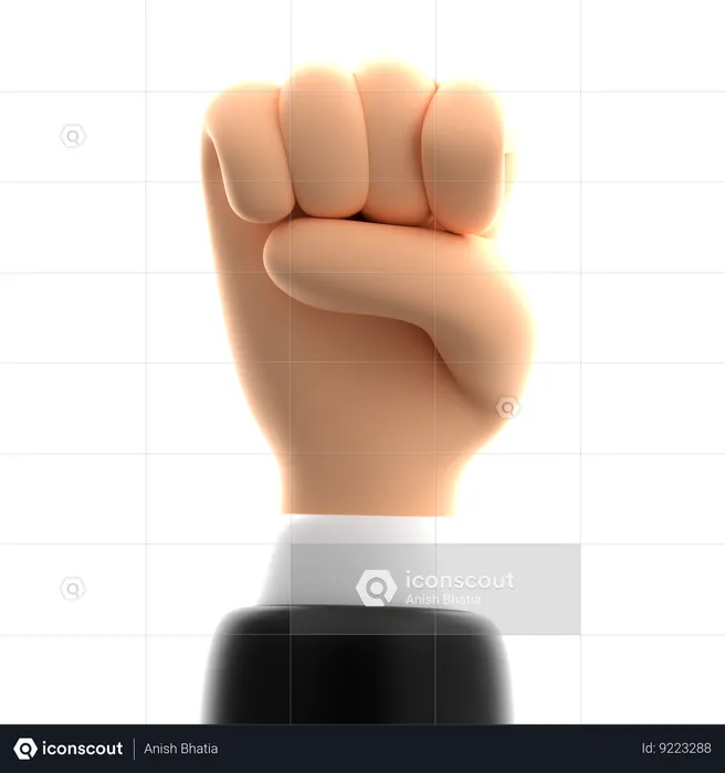 Protest Hand Gesture  3D Icon
