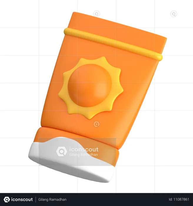 Protetor solar  3D Icon