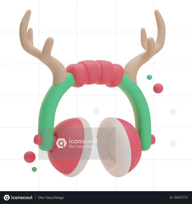 Protetores de ouvido de natal  3D Icon