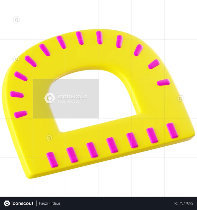 Protractor  3D Icon