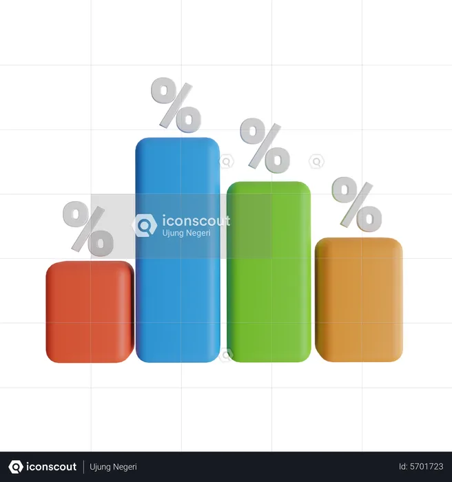 Prozentdarstellung  3D Icon