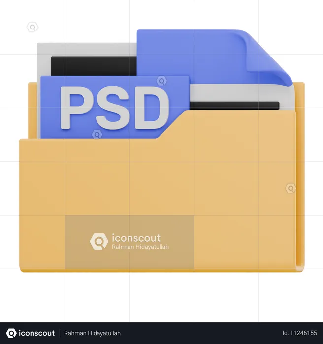 PSD-Dateiordner  3D Icon