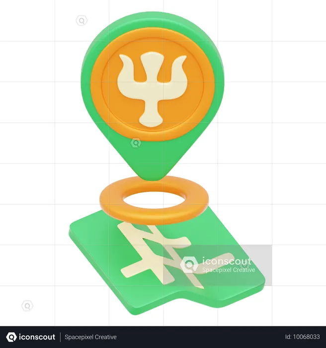 Localização da clínica psicóloga  3D Icon