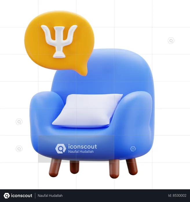 Psychiatrist Chair  3D Icon