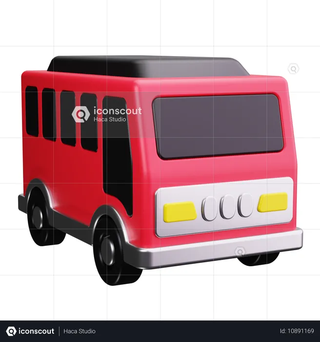 Public Bus  3D Icon