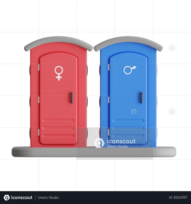 Public Toilet  3D Icon
