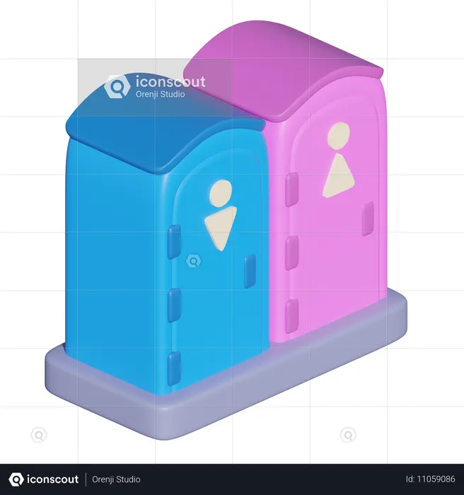 公衆トイレ  3D Icon