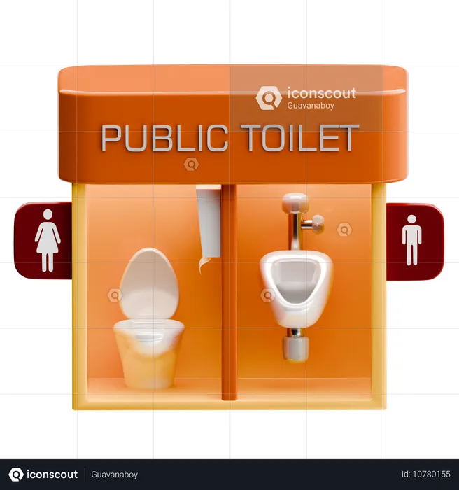 Public toilet  3D Icon