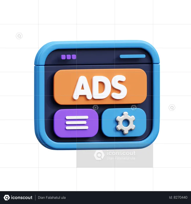 Publicidad online  3D Icon