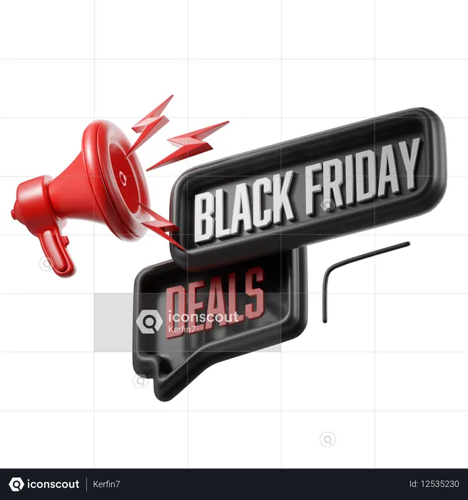 Publicidade da Black Friday  3D Icon